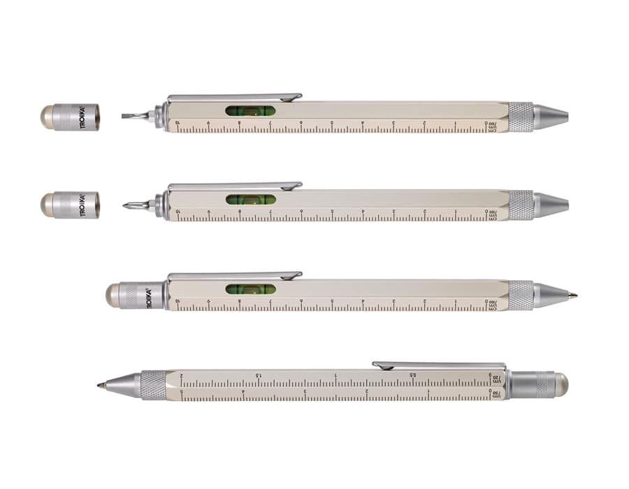 στυλό με χάρακα, λευκό
